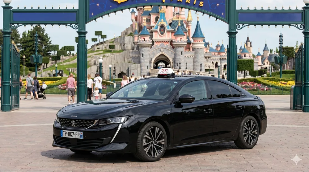 Peugeot 508 Hybride Taxi Disneyland Paris - Berline Premium Chauffeur Privé Forfait Fixe dès 35€